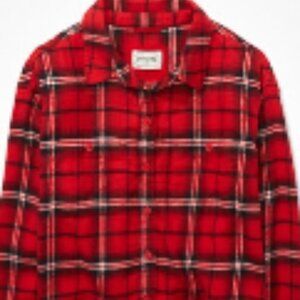 AE Cozy Cropped Flannel Shirt